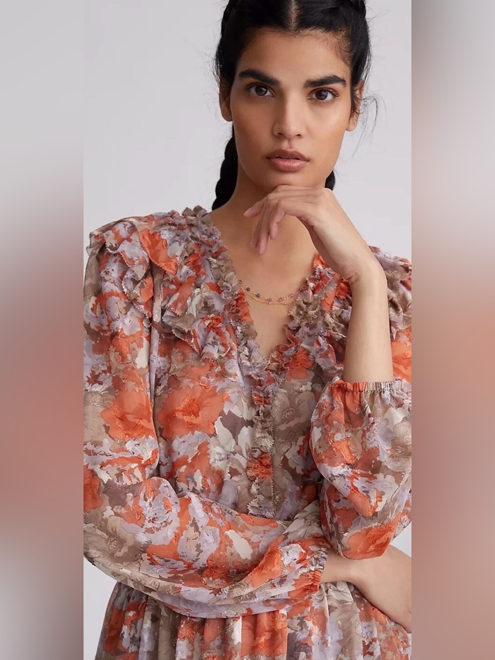 Anthropologie Current Air NWT Ruffle Layered Mini Dress size XL - Picture 2 of 6